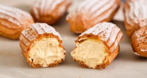 A melhor sobremesa! Se houver um forno. As crianças pedem para cozinhá-los diariamente! éclairs