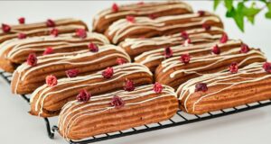 A melhor sobremesa! Se você tem cacau. As crianças pedem para cozinhá-los todos os dias! éclairs