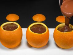 Apenas chocolate derretido e laranjas! Sobremesa incrível em 5 minutos! Sem forno, sem gelatina