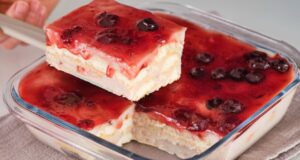 Apenas leite e biscoitos! Se não houver tempo, há uma sobremesa em 5 minutos, sem forno, sem gelati