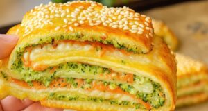 Folhados Crocantes e Macios: 5 Ingredientes. Receita Fácil | Brócolos e Salmão