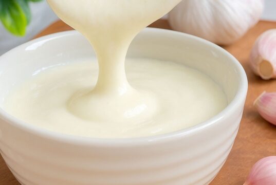 Molho de Alho Caseiro | Creme de 3 Ingredientes: Rápido e Delicioso! SEM GLÚTEN, SEM OVOS