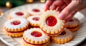 Como fazer biscoitos de geleia de Natal em casa! Biscoitos Linzer